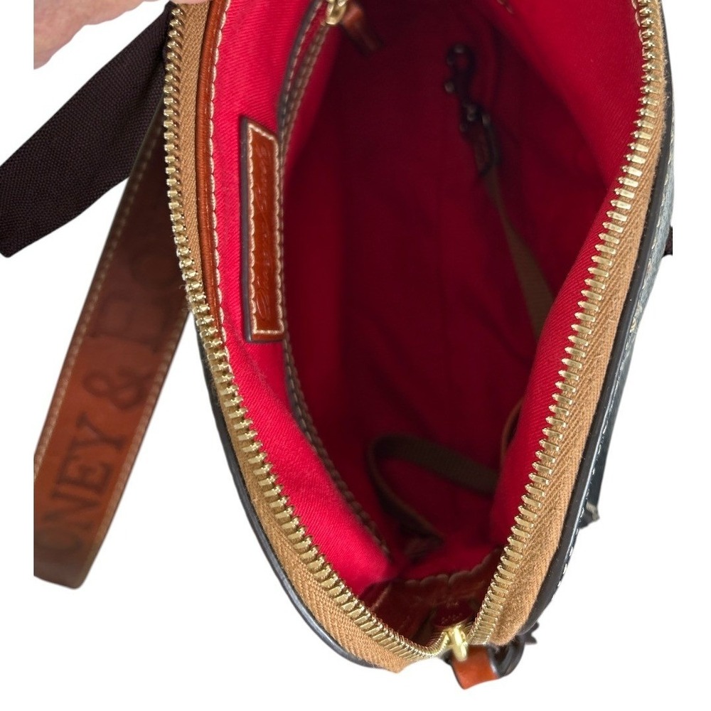 Dooney & Bourke Black Pebble Grain Cameron Crossbody w/ Guitar Strap - Picture 8 of 15